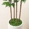 Ficus Artificial Tree 6ft Fake Silk Plant for Home Decor Indoor, Faux Floor Tree in White Imitation Ceramic Planter with Green Fake Moss for Home Office Corner Indoor Decor, Set of 1